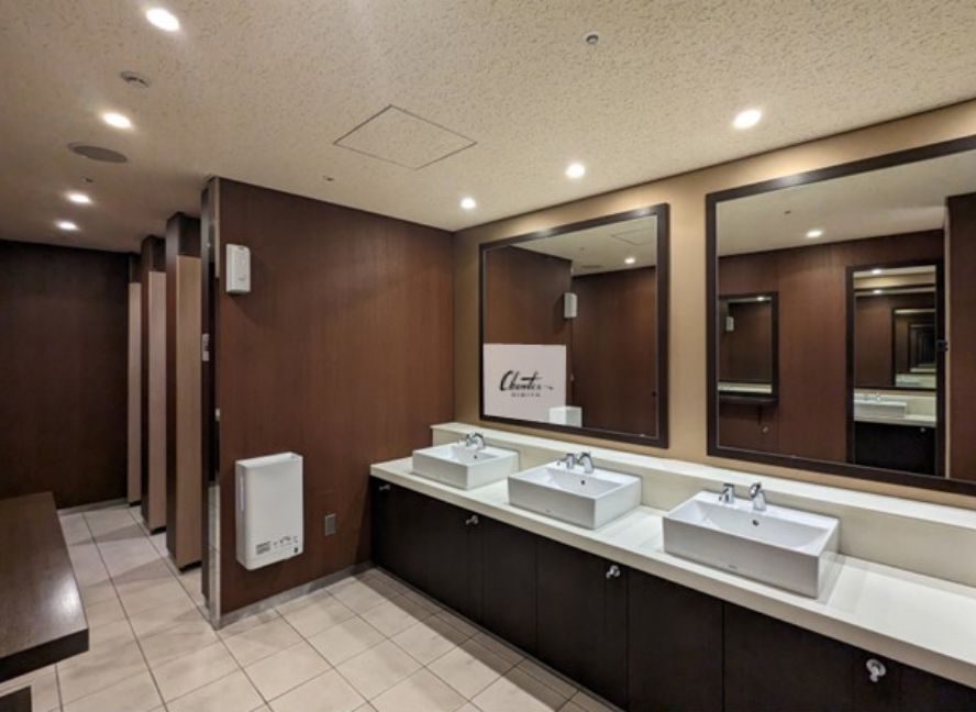 シャンテ 女性用トイレ鏡面 カッティングシート