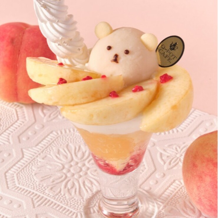 【3F Q-pot CAFE.】期間限定・白桃パフェ